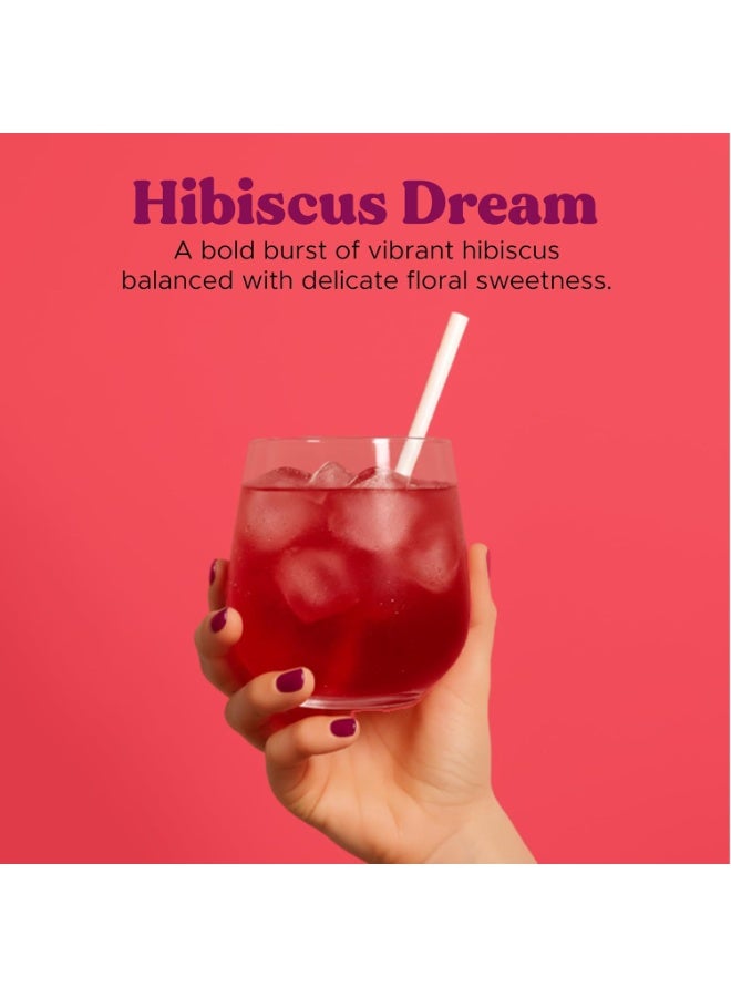 Oneshot Hydrate Hibiscus Dream Electrolyte Powder Drink Mix Sachets 14Pcs